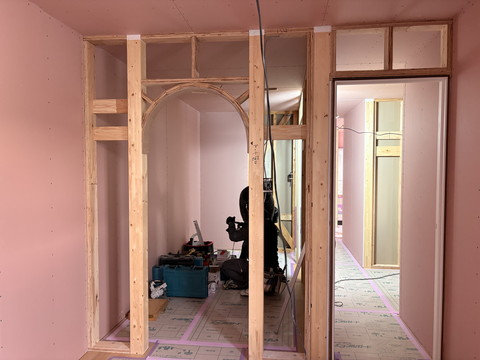 建具枠の取り付け